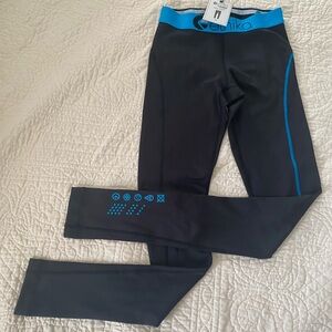 Ethika Girls NWT Black and Blue subzero performance Leggings Sz XS